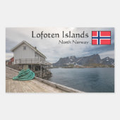 Lofoten Norwegen Rechteckiger Aufkleber (Vorderseite)