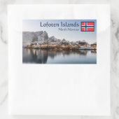 Lofoten Norwegen Rechteckiger Aufkleber (Tasche)