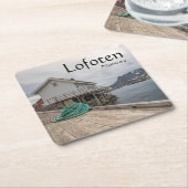 Lofoten Norwegen Rechteckiger Pappuntersetzer (angewinkelt)