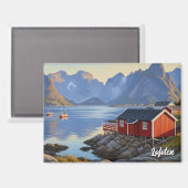 Lofoten Norwegen Reise Magnet (Vorderseite/Rückseite)