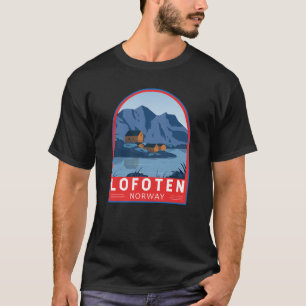 Lofoten Norwegen Reise Vintage Kunst T-Shirt