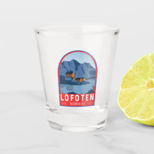 Lofoten Norwegen Reisen Vintag Art Schnapsglas