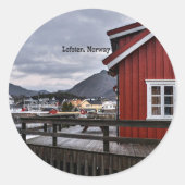 Lofoten, Norwegen Runder Aufkleber (Vorderseite)