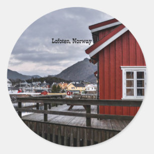 Lofoten, Norwegen Runder Aufkleber