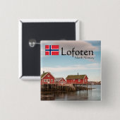Lofoten Norwegen Souvenir Button (Vorne & Hinten)
