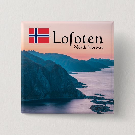 Lofoten Norwegen Souvenir Button (Vorderseite)