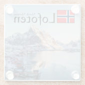 Lofoten Norwegen Souvenir Glasuntersetzer (Rückseite)
