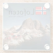 Lofoten Norwegen Souvenir Glasuntersetzer (Rückseite)