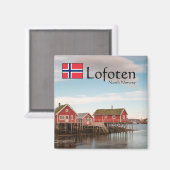 Lofoten Norwegen Souvenir Magnet (Vorderseite/Rückseite)