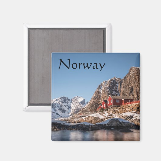 Lofoten Norwegen Souvenir Magnet (Vorderseite/Rückseite)