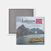 Lofoten Norwegen Souvenir Magnet (Vorderseite/Rückseite)