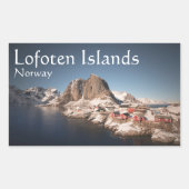 Lofoten Norwegen Souvenir Rechteckiger Aufkleber (Vorderseite)