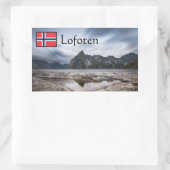 Lofoten Norwegen Souvenir Rechteckiger Aufkleber (Tasche)