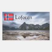 Lofoten Norwegen Souvenir Rechteckiger Aufkleber (Vorderseite)