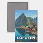 Lofoten Norwegen Travel Magnet (Vorderseite/Rückseite)
