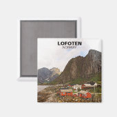Lofoten Norwegen Travel Souvenir Magnet (Vorderseite/Rückseite)