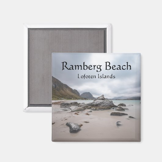 Lofoten Ramberg Beach Magnet (Vorderseite/Rückseite)