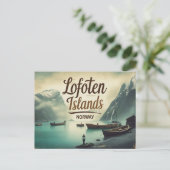 Lofoten Retro Vibes Postkarte (Stehend Vorderseite)