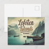 Lofoten Retro Vibes Postkarte (Vorne/Hinten)
