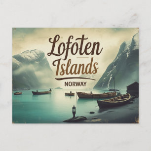 Lofoten Retro Vibes Postkarte