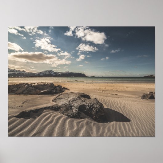 Lofoten Sandstrand Poster (Vorne)