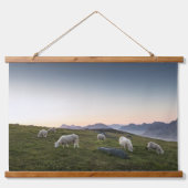 Lofoten Sheep Wandteppich Mit Holzrahmen (Vorne)