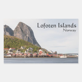 Lofoten Souvenir Rechteckiger Aufkleber