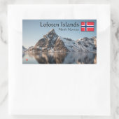 Lofoten Souvenir Rechteckiger Aufkleber (Tasche)