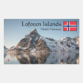 Lofoten Souvenir Rechteckiger Aufkleber (Vorderseite)