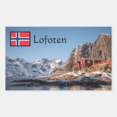 Lofoten Souvenir Rechteckiger Aufkleber (Vorderseite)
