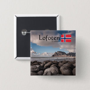 Lofoten Uttakleiv Souvenir Button