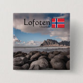 Lofoten Uttakleiv Souvenir Button (Vorderseite)