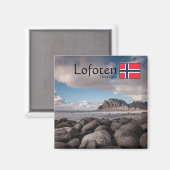 Lofoten Uttakleiv Souvenir Magnet (Vorderseite/Rückseite)