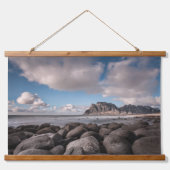Lofoten Uttakleiv Wandteppich Mit Holzrahmen (Vorne)