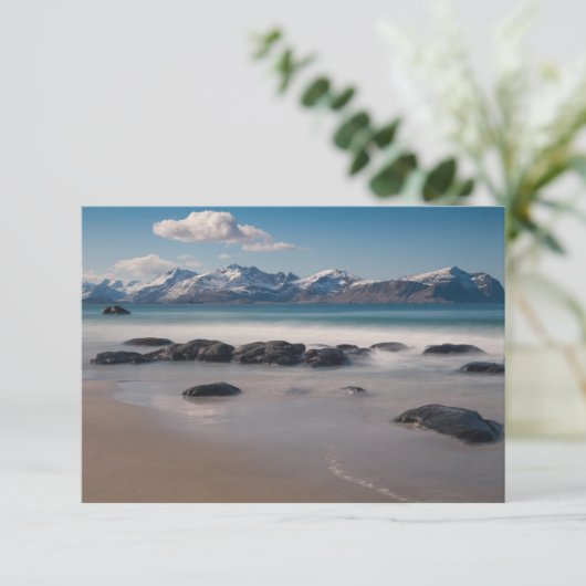 Lofoten Vikten Beach Card (Stehend Vorderseite)
