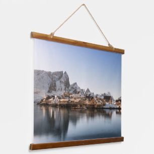 Lofoten Wandteppich Mit Holzrahmen