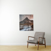 Lofoten Wasserfall Landschaftliches Foto Wandteppich (Beispiel)