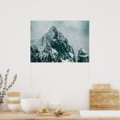 Lofoten Winter Mountain Nature Foto Poster (Küche)
