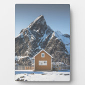 Lofoten Yellow Cabin Fotoplatte (Vorderseite)