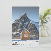 Lofoten Yellow Cabin Karte (Stehend Vorderseite)