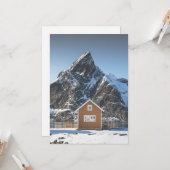 Lofoten Yellow Cabin Karte (Vorderseite/Rückseite Beispiel)