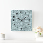 Loft, grey-blue quadratische wanduhr (Zuhause)