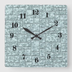 Loft, grey-blue quadratische wanduhr