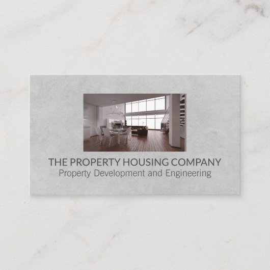 Loft Interior | Real Anwesen Developer Visitenkarte (Vorderseite)