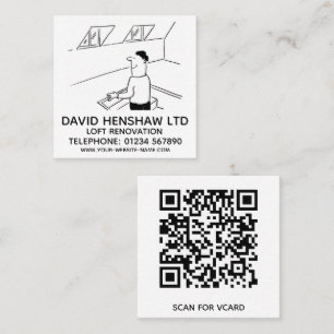 Loft Renovation Square Business Card Quadratische Visitenkarte