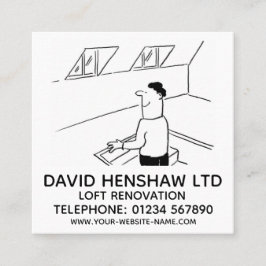 Loft Renovation Square Business Card Quadratische Visitenkarte