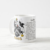 Loftin, der Ursprung, die Bedeutung und das Wappen Kaffeetasse (Vorderseite Links)