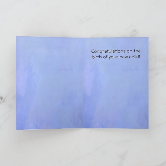 Lofty Oak New Baby Card Karte (Innenseite)