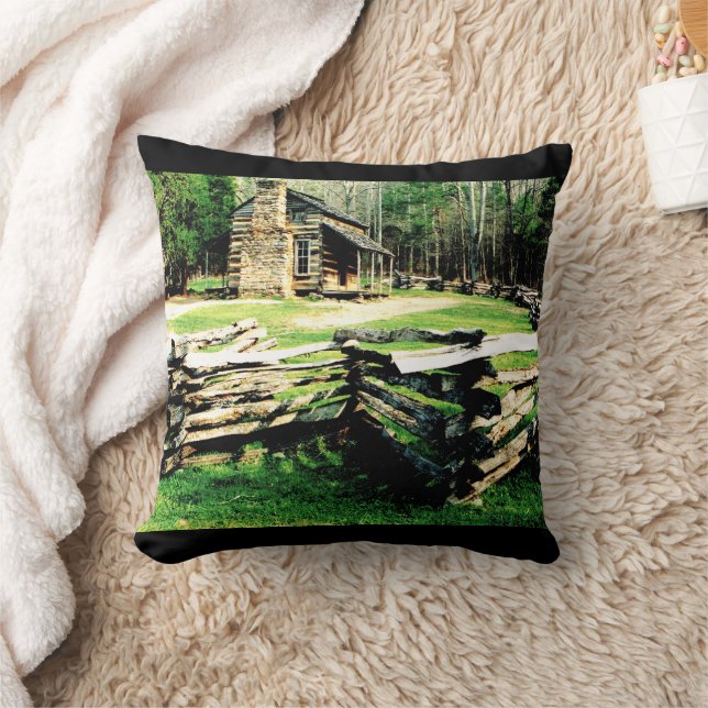 Log Cabin at Cades Cove Kissen (Decke)