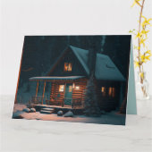LOG CABIN BIRTHDAY GREETTERKARTE KARTE (Gelbe Blume)
